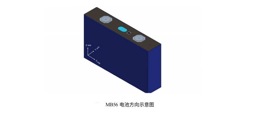 EVE億緯鋰能MB56 3.2V628AH鋰離子電池方向示意圖 EVE億緯鋰能MB56 3.2V628AH鋰離子電池方向示意圖