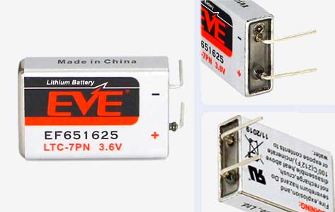 EVE EF702338 LTC - 16PN 3.6V 1600mAh亞硫酰氯鋰電池詳情