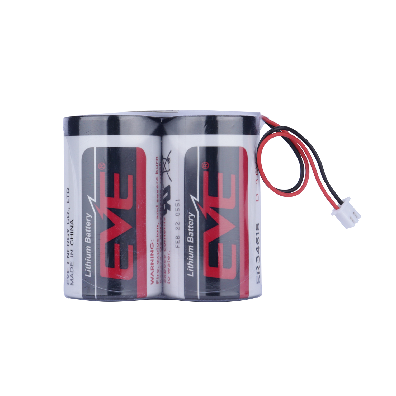 EVE ER34615 3.6V19000mAh鋰亞硫酰氯D型電池定制