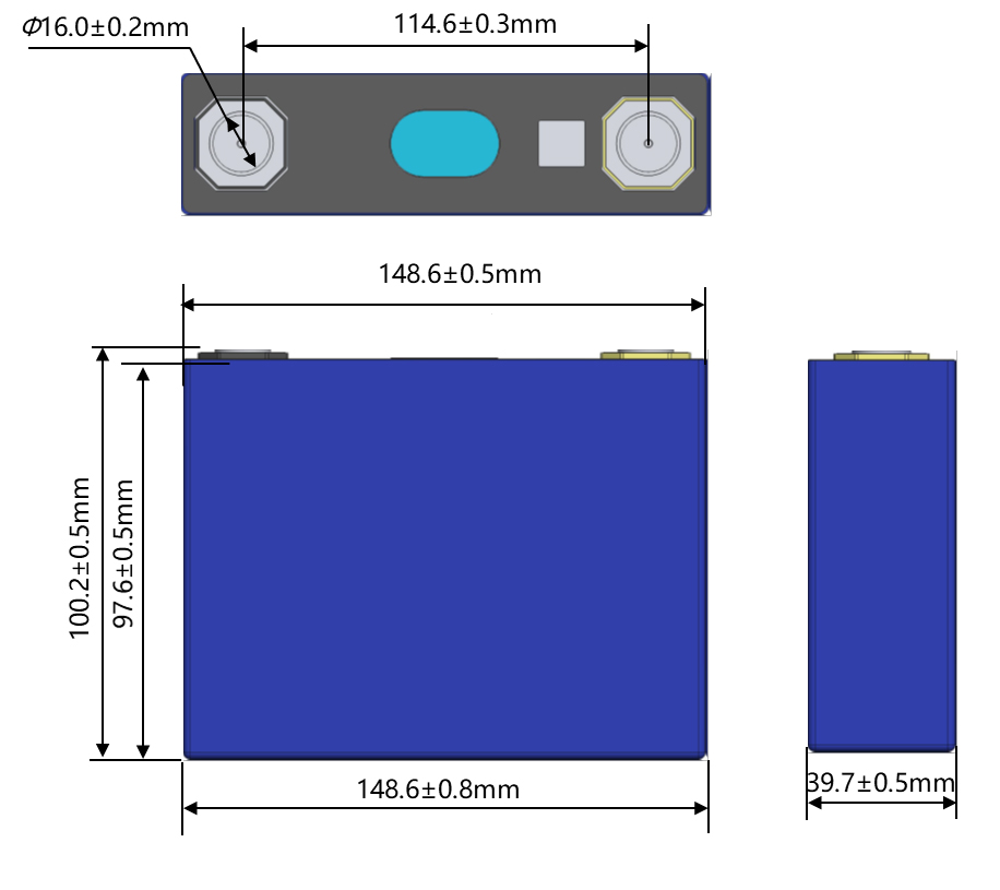 EVE LF50L 3.2V 50Ah方形磷酸鐵鋰電池 EVE LF50L 3.2V 50Ah方形磷酸鐵鋰電池