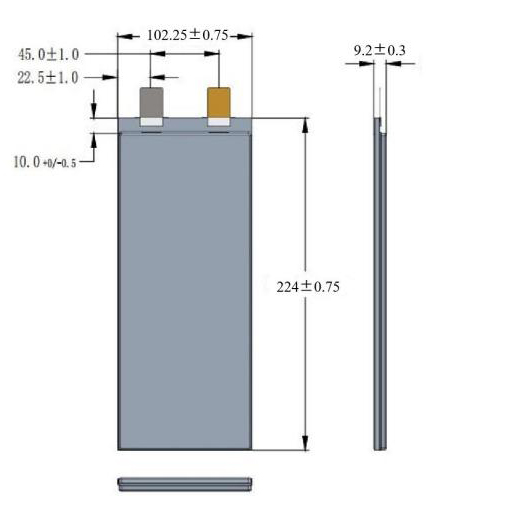 比亞迪BYD SF9890M3B 3.2V 21.7Ah軟包磷酸鐵鋰電池尺寸