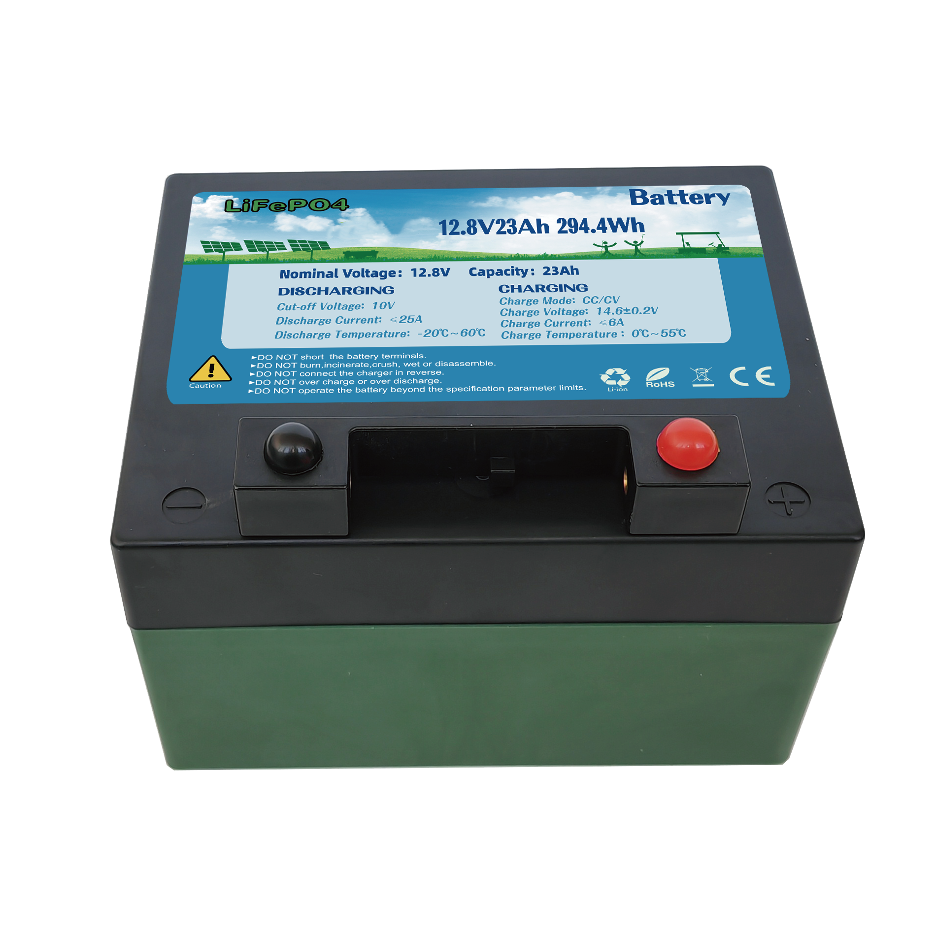 12V 23Ah鉛改鋰房車電池磷酸鐵鋰電池組叉車船用儲能鉛酸殼鋰電池